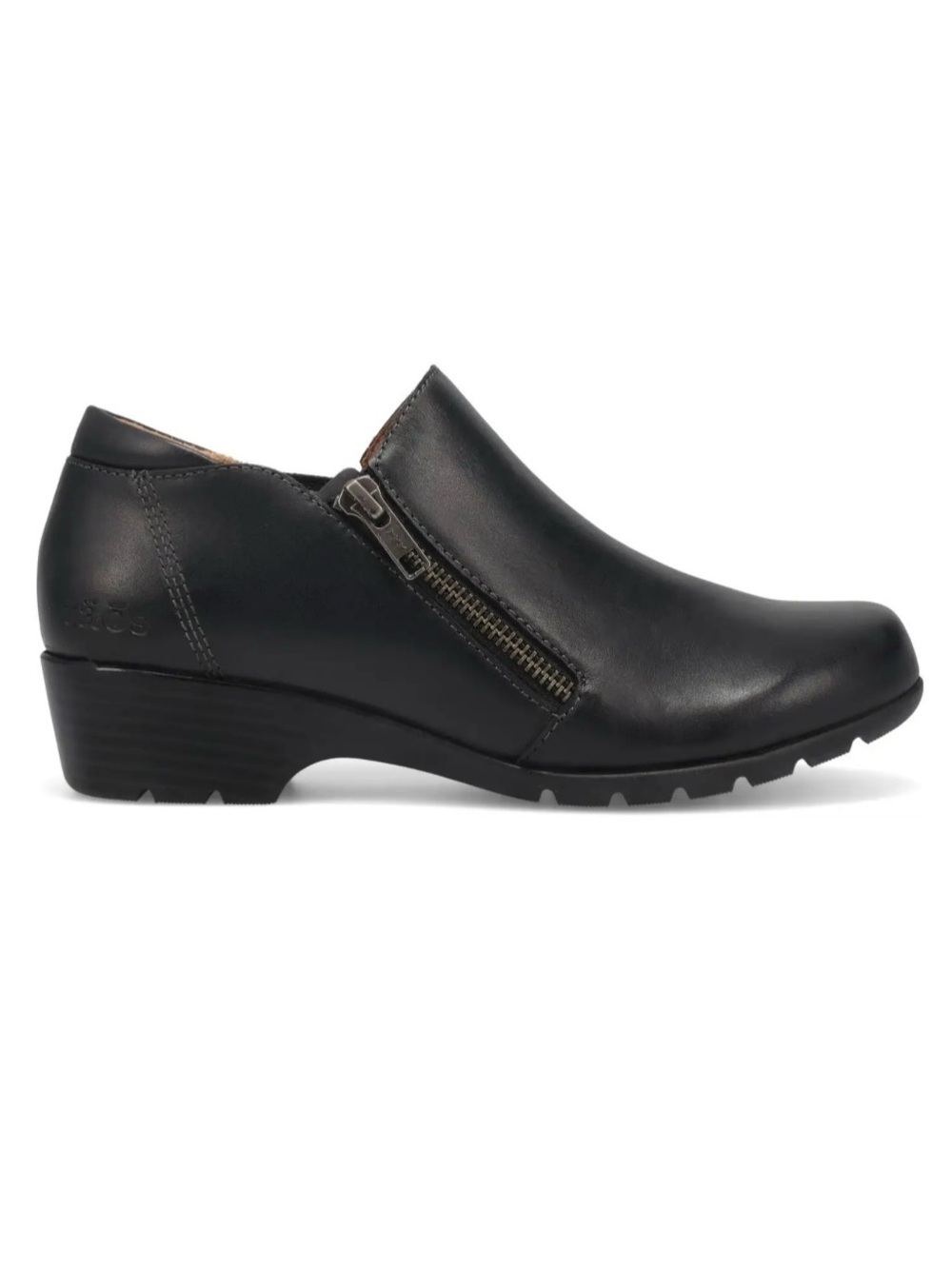 Taos Daily Black Leather Zip Booties 7.5